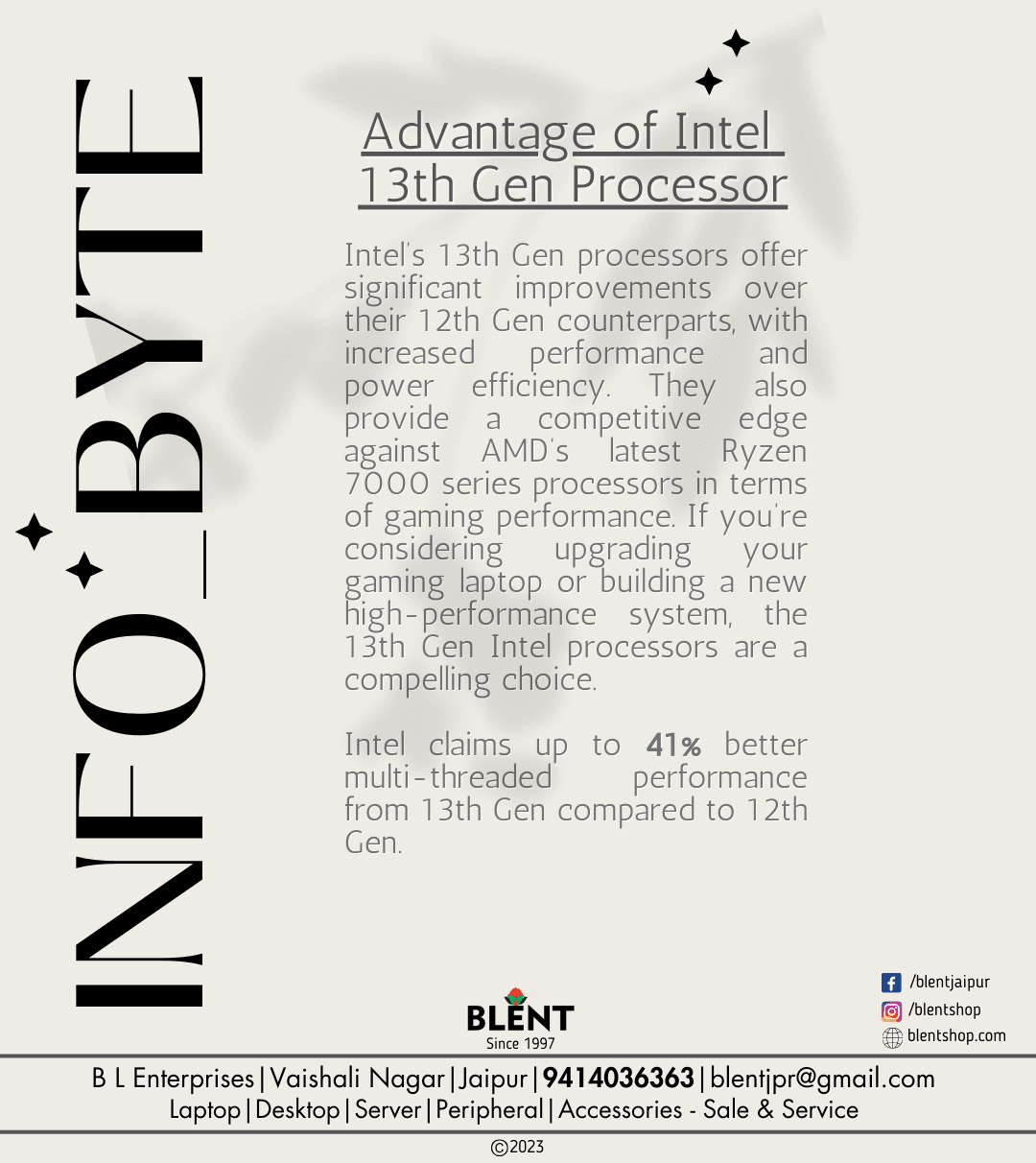 B L Enterprises Info-Byte 5