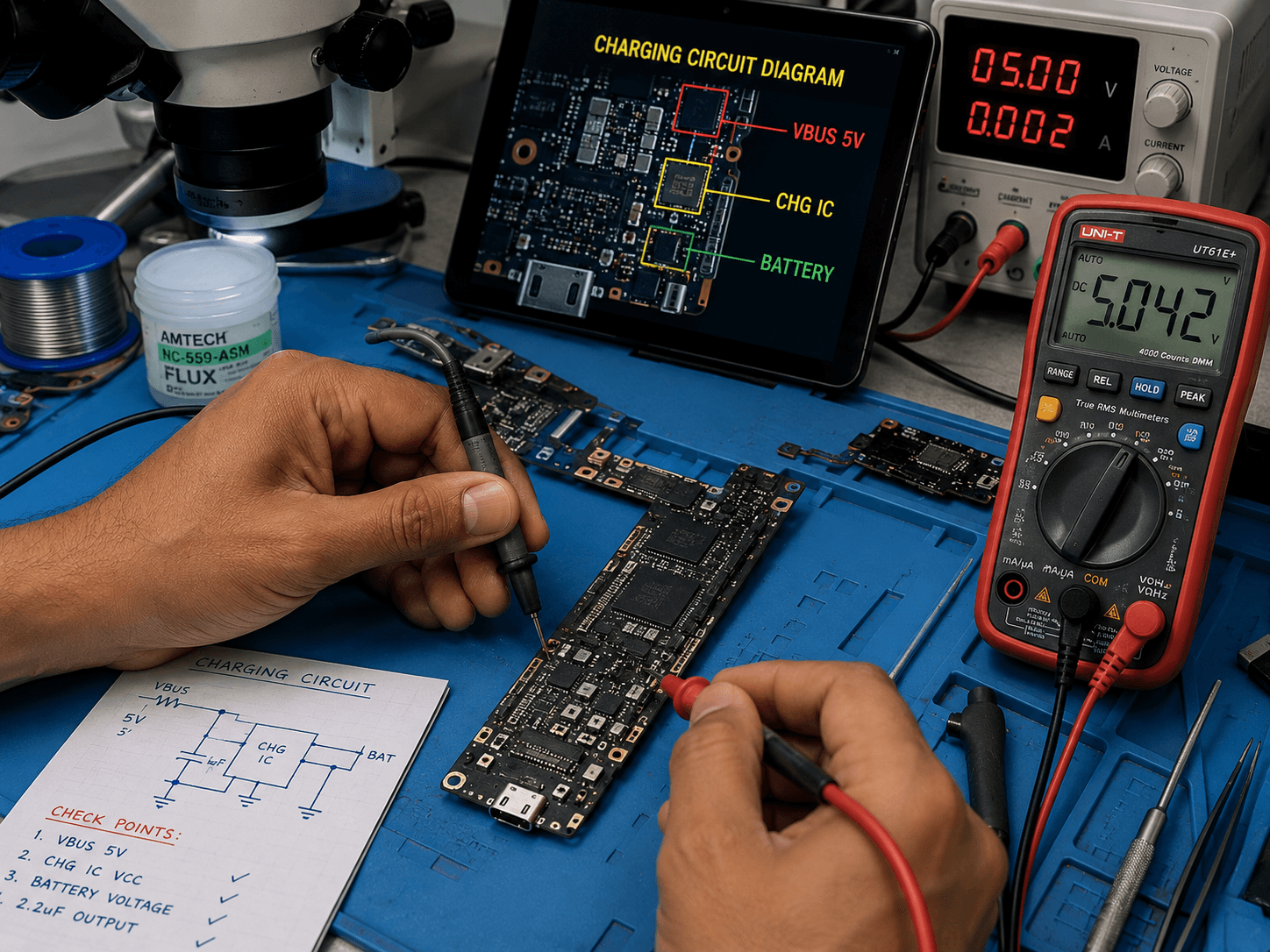 Charging Circuit Repair motherboard repair in Jaipur