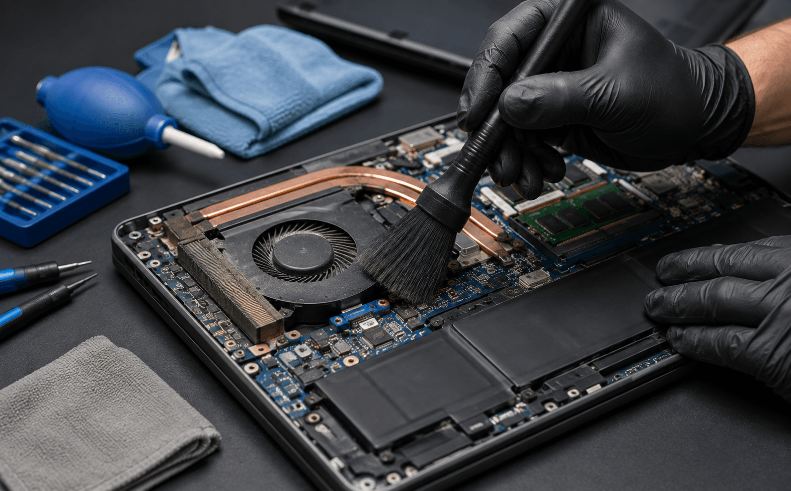 Laptop and desktop computer cleaning