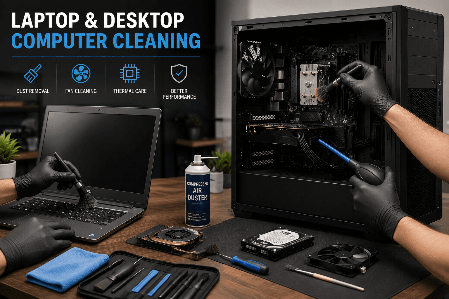 Laptop and desktop computer cleaning service in Jaipur