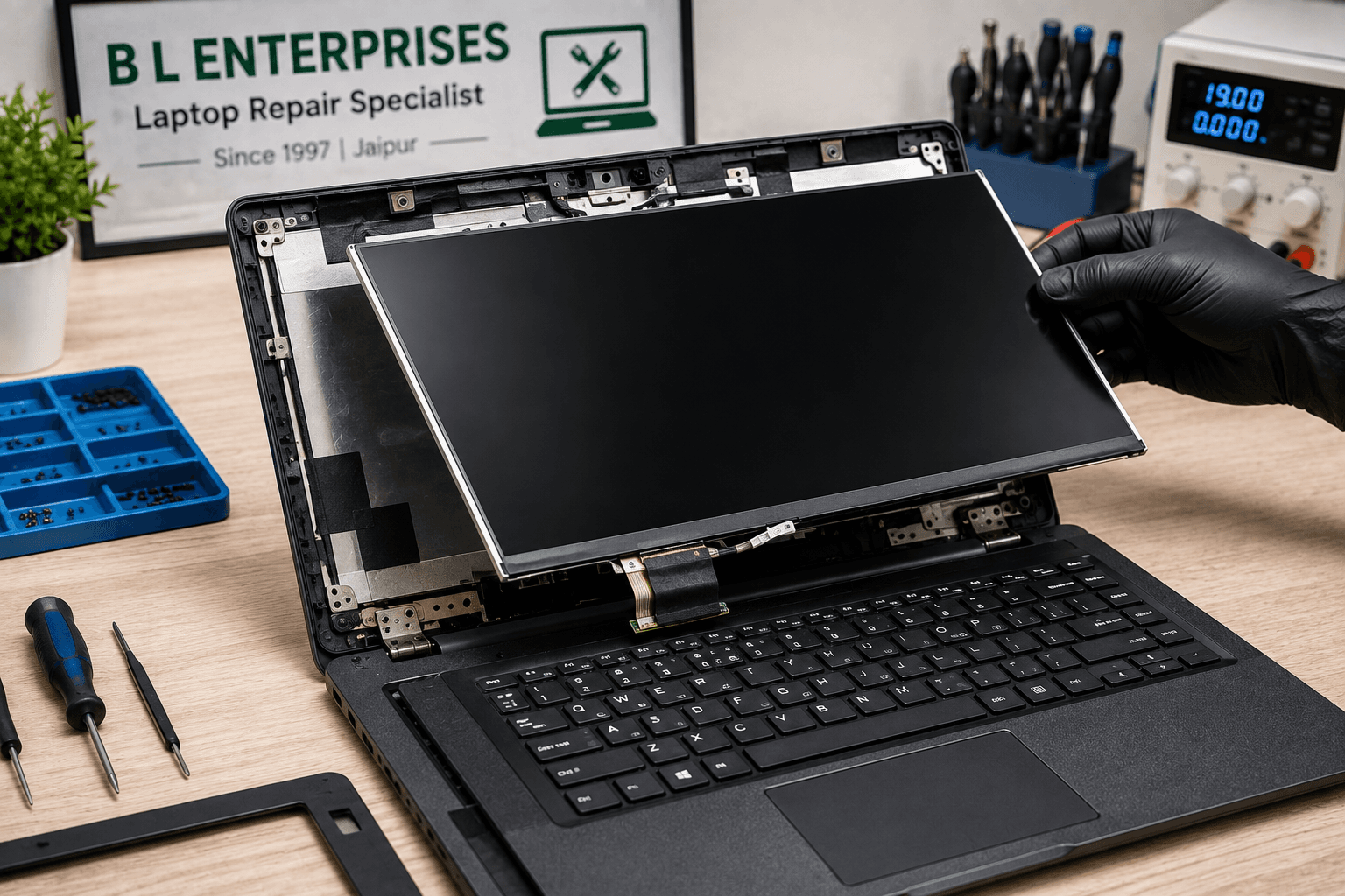 Laptop display and screen replacement service in Jaipur by B L Enterprises
