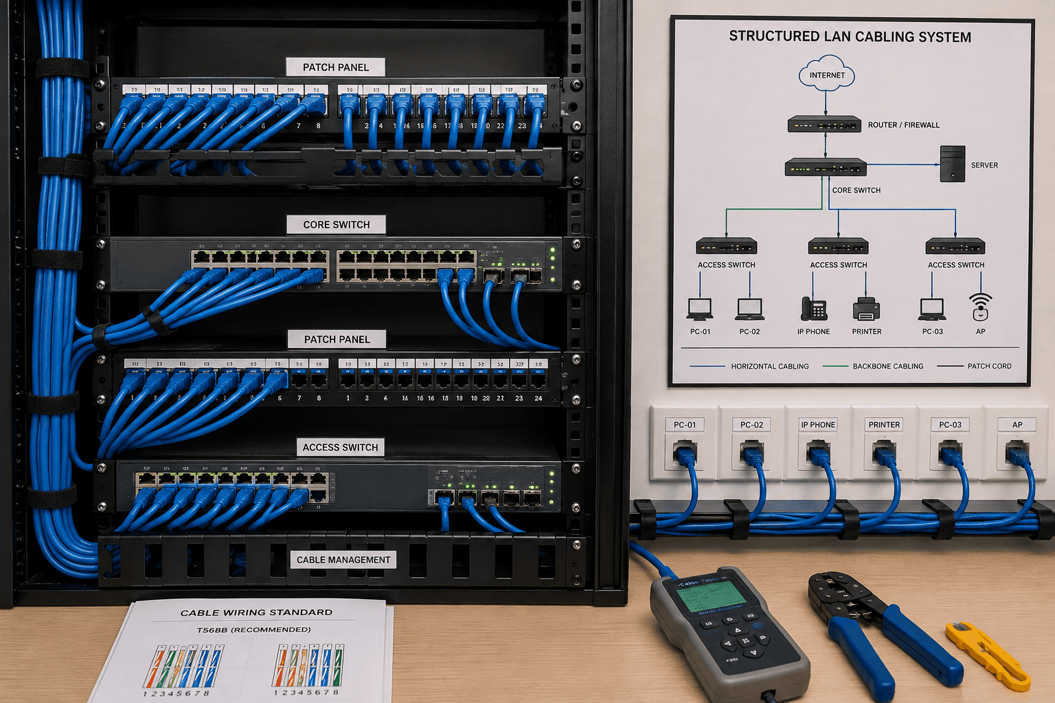Structured LAN Cabling networking service in Jaipur