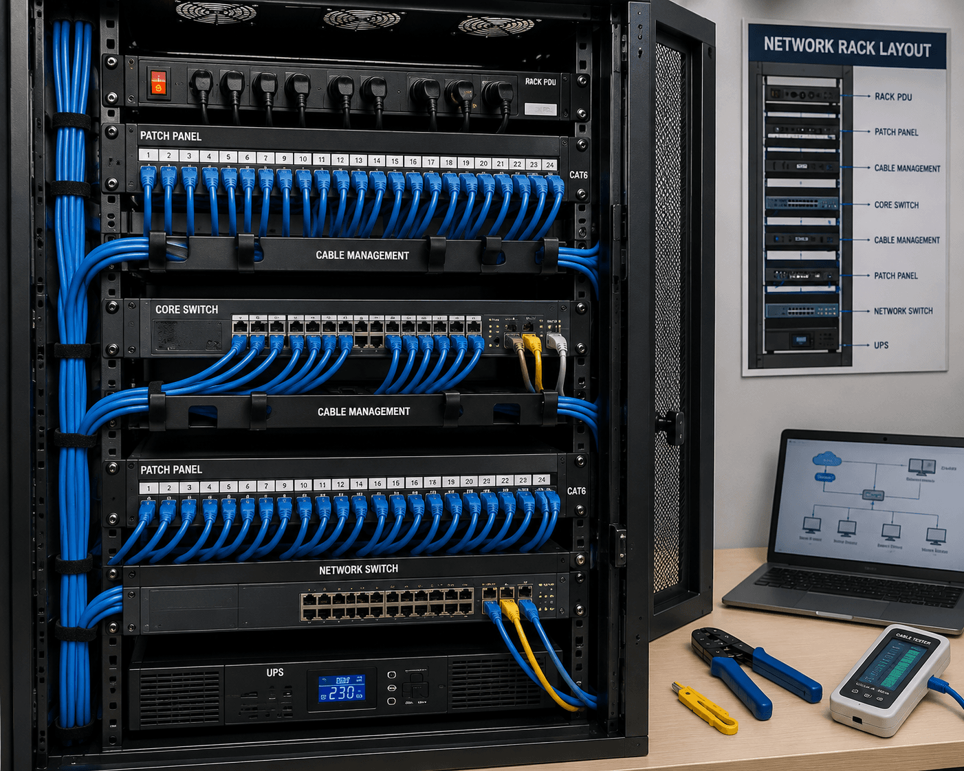 Network Rack & Patch Panel Setup networking service in Jaipur