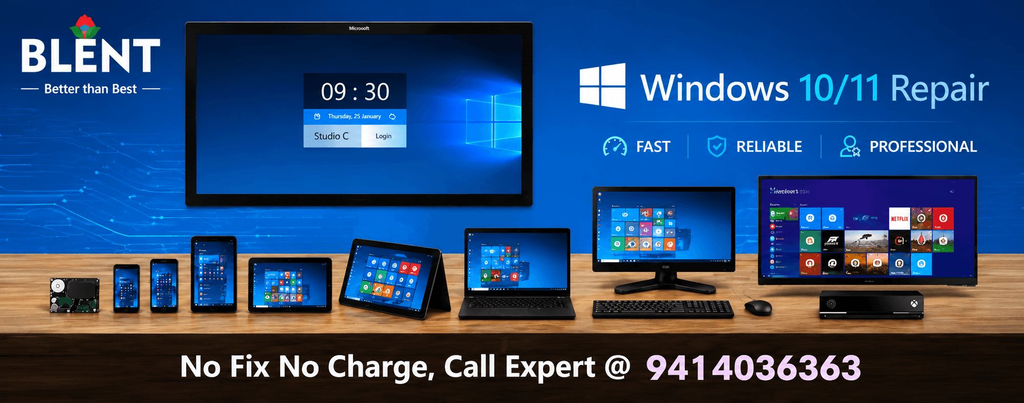 Windows setup and software services at B L Enterprises
